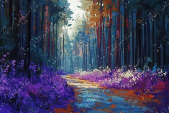 Download A Serene Pathway Through a Lush Forest - Premium Bundle